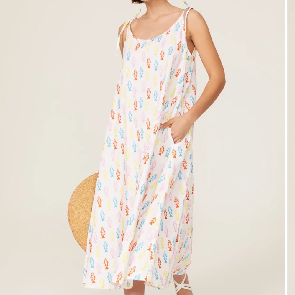 Solid and Strip Stella Dress - Picture 1 of 6
